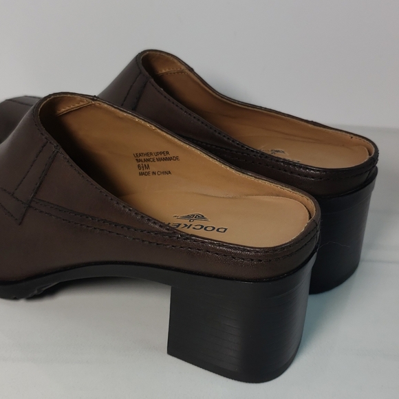 Dockers Square Toe Chunky Heel Mules Slides 6.5 - Picture 9 of 16